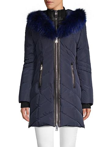 Nb Nicole Benisti Solden Fox Fur-trimmed Down Jacket