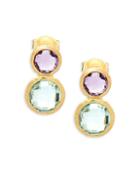 Saks Fifth Avenue 14k Yellow Gold & Crystal Round Double Earrings