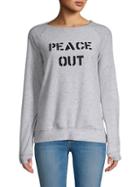 Peace Love World Classic Printed Sweatshirt