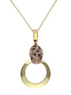 Effy Diamond And 14k Rose Gold Panther Pendant Necklace