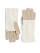 Saks Fifth Avenue Black Ribbed Knit Gloves