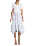 Donna Karan Striped-skirt Fit-and-flare Dress