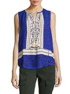 Collective Concepts Printed Tassel Tank Top
