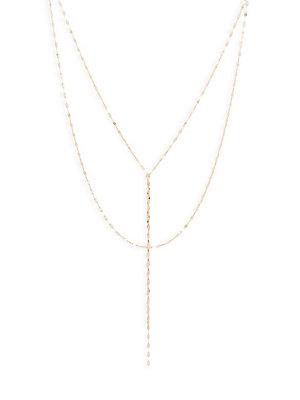 Saks Fifth Avenue 14k Rose Gold Double Layer Necklace