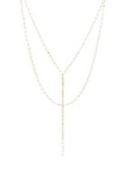 Saks Fifth Avenue 14k Rose Gold Double Layer Necklace