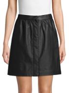 French Connection Faux Leather Mini Skirt