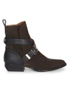 Chlo Rylee Buckle Suede Ankle Boots