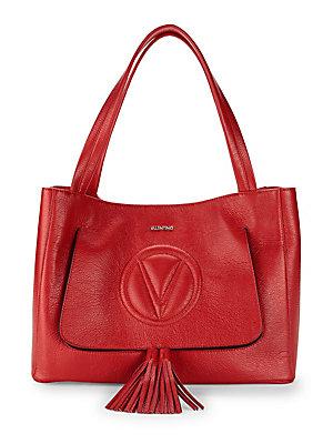Valentino By Mario Valentino Large Ollie Leather Flap Shoulder Bag