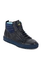 Del Toro Leather Round Toe High-top Sneakers