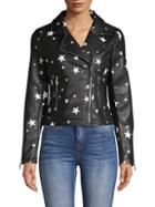 Vigoss Stars Faux Leather Jacket