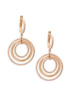 Effy 14k Rose Gold & White Diamond Drop Earrings