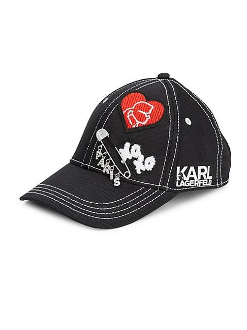 Karl Lagerfeld Paris Cotton Patches Baseball Cap