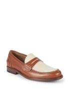 Canali Colorblock Leather Penny Loafers