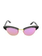 Gucci 49mm Mirrored Cat Eye Sunglasses
