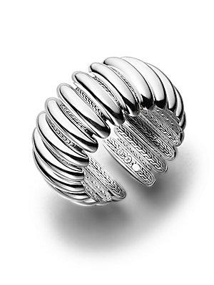 John Hardy Bedeg Sterling Silver Concave Flex Cuff Bracelet