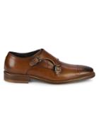 Bruno Magli Jack Brogue Double Monk-strap Leather Shoes