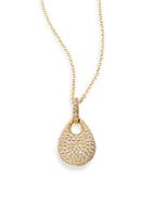 Kc Designs Diamond & 14k Yellow Gold Pav&eacute; Pear Drop Pendant Necklace