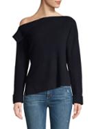 Vince Asymmetrical Ribbed Pullover