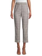 Peserico Plaid Cropped Pull-on Pants