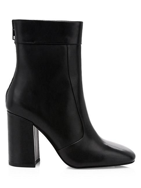 Ash Janice Square-toe Leather Ankle Boots