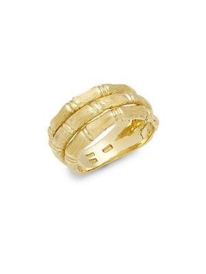 Roberto Coin 18k Gold Satin Bambu Ring