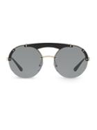 Prada Invisible Rim Round Sunglasses