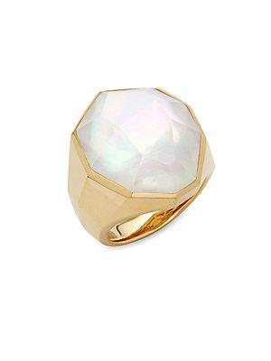 Michael Aram 18k Gold & Mother Of Pearl Solitaire Ring