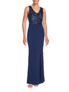 Laundry By Shelli Segal Sequin Embellished Gown