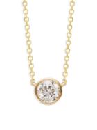 Saks Fifth Avenue 14k Yellow Gold & Diamond Pendant Necklace
