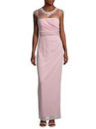 Js Collections Sheer Matte Gown