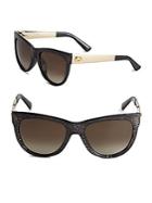 Gucci 55mm Glitter Cat Eye Sunglasses
