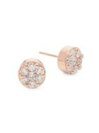Effy 14k Rose Gold Diamond Stud Earrings