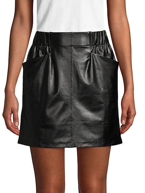 David Lerner Faux Leather Mini Skirt
