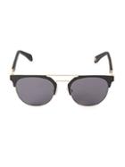 Balmain 52mm Browline Cat Eye Aviator Sunglasses