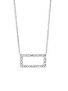 Kc Designs Diamond & 14k White Gold Rectangle Necklace