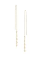 Saks Fifth Avenue Made In Italy 14k Yellow Gold Long Threader Earrings