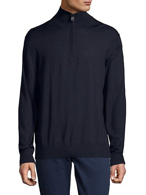 Brioni Half-zip Mockneck Sweater