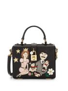 Dolce & Gabbana Patch-embellished Leather Top Handle Bag