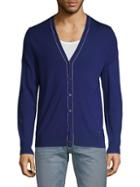 Burberry V-neck Merino Wool Buttoned Sweater