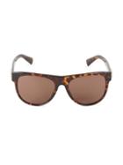 Versace 57mm Tortoiseshell Rounded Sunglasses