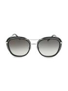 Boucheron 53mm Rounded Square Sunglasses