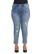 Seven7 Distressed Star High-rise Jeans