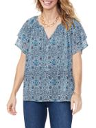 Not Your Daughter's Jeans Print Peasant Top