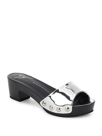 Giuseppe Zanotti Peep-toe Block Heel Slide Sandals