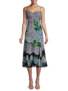 Dolce & Gabbana Floral Silk Cutout Midi Dress