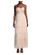 Js Collections Spaghetti-strap Lace-bodice Gown