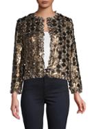 Dolce Cabo Sequin Open Front Jacket
