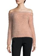 Minkpink Off-the-shoulder Ribbed Sweater