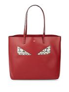 Fendi Snakeskin Patch Leather Tote