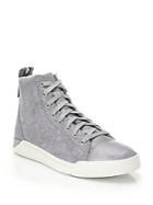Diesel Tempus Diamond Washed Leather High-top Sneakers